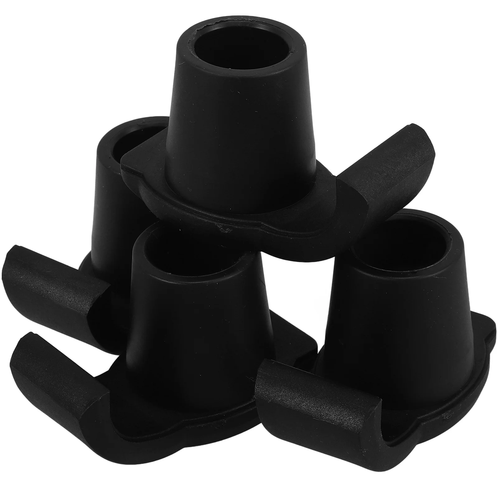 Walking Ski Glides 4 Pcs Anti Slip Walker Skis Crutch Tips Small Sliders Replacement Glides Nonstick Elderly Trekking Pole Covers