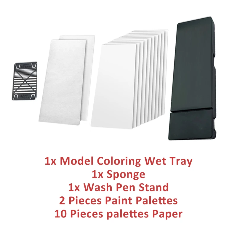 Wet Palettes Paint Palettes And 10 Acrylic Palettes Paper for Model Paint Paint Tray palettes Paint Holder 6