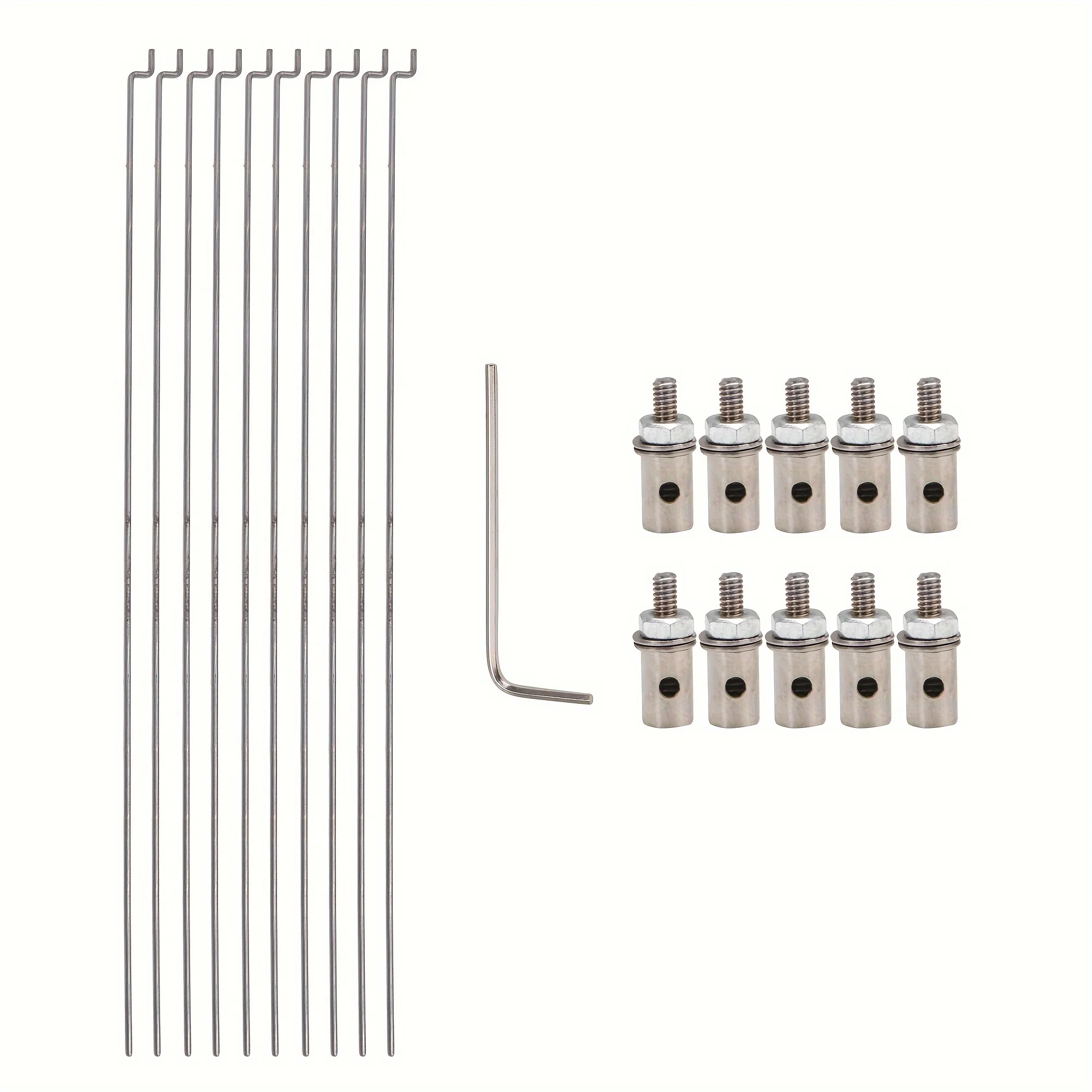 Set 10 Connettori Per Aste Di Spinta 1,3 Mm Con Micro Corni Di Controllo: Per Aerei Ed Elicotteri RC