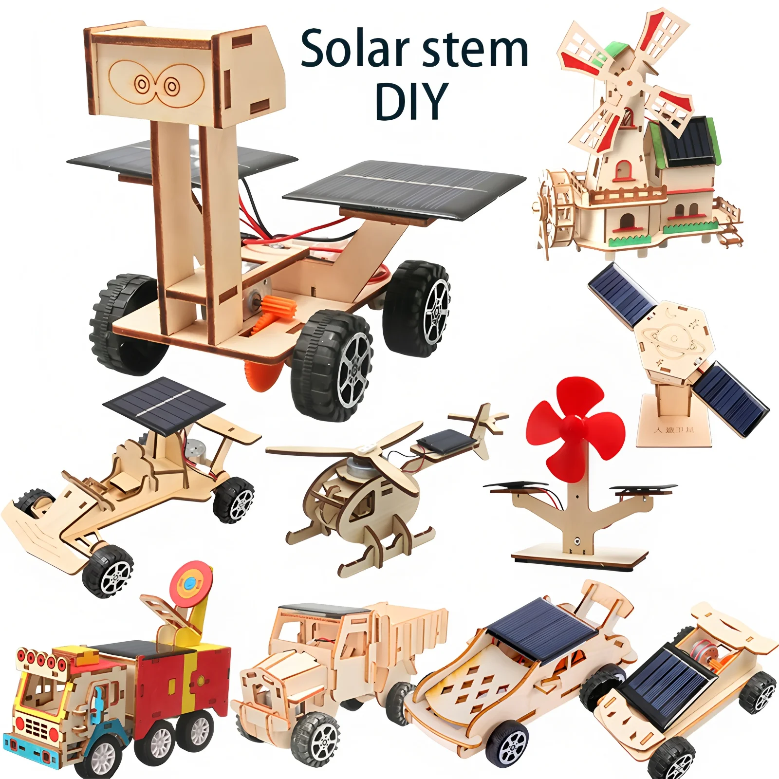 Interactive DIY Wooden Science and Education Puzzle Kit
