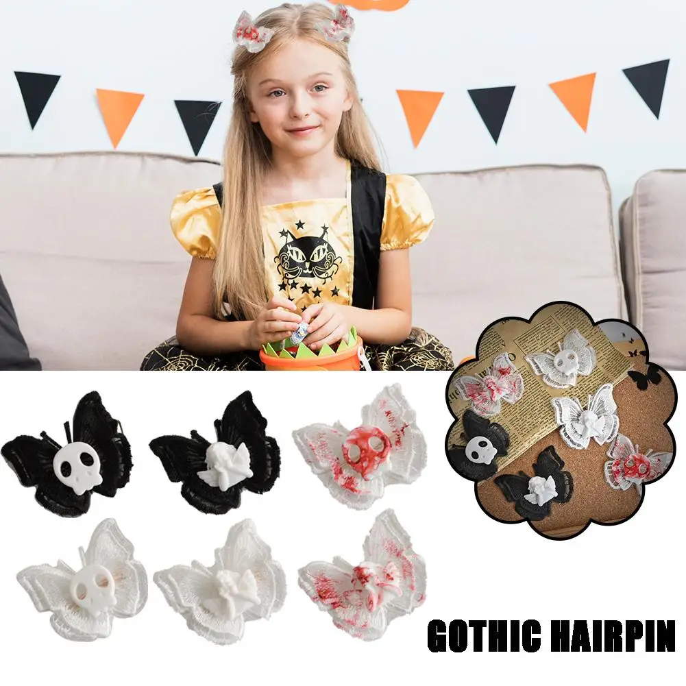 

1pcs New Gothic Hairpin Angel for Butterfly Steampunk Skeleton Headdress Halloween Party Decoration Hair Accessories V0S1