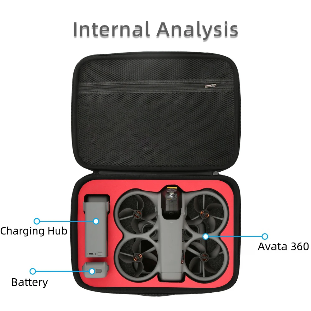 DJI Avata 360과 호환되는 나일론 휴대용 케이스, 드론 보호, 컴팩트한 보관 및 간편한 운반용