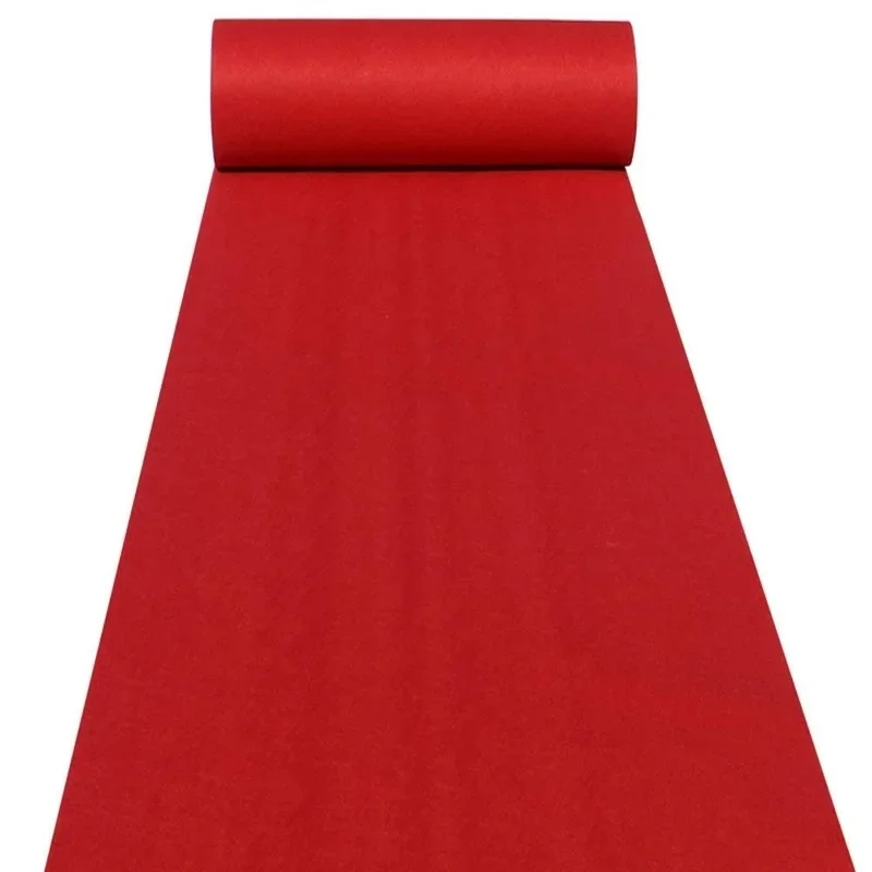 5M/10M Red Wedding Carpet Length Aisle Runner Indoor Outdoor Decoration Carpet Event Party Home Textiles Rug（Width 1M） wedding carpet