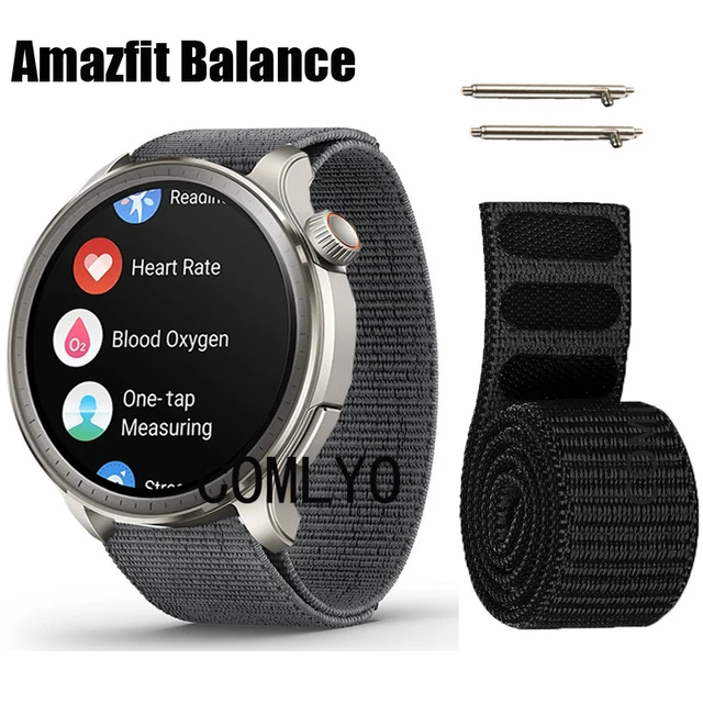 22mm Nylon Loop Strap for Amazfit Balance Smartwatch Replacment Bracelet  Sport Watchband Correa for Amazfit Balance Band - AliExpress