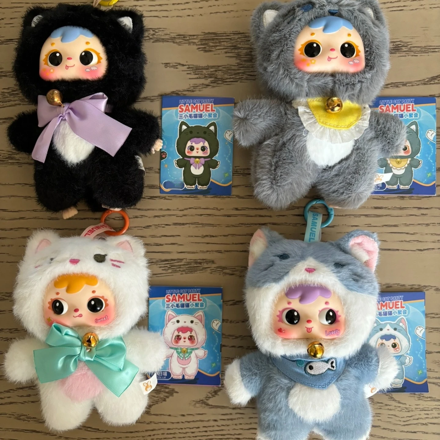 Samuel Cat Party Vinyl Face Plush Blind Box Cat Doll Bags Pendant