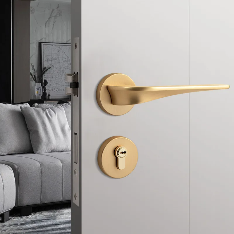 Home-European-style-American-style-magnetic-bedroom-silent-door-lock ...