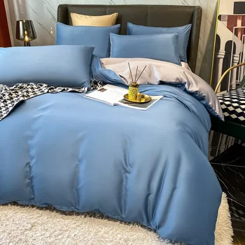 Set biancheria da letto nordica in cotone 100% con lenzuolo copripiumino federe lenzuolo singolo per coppia biancheria da letto king size doppia doppia doppia