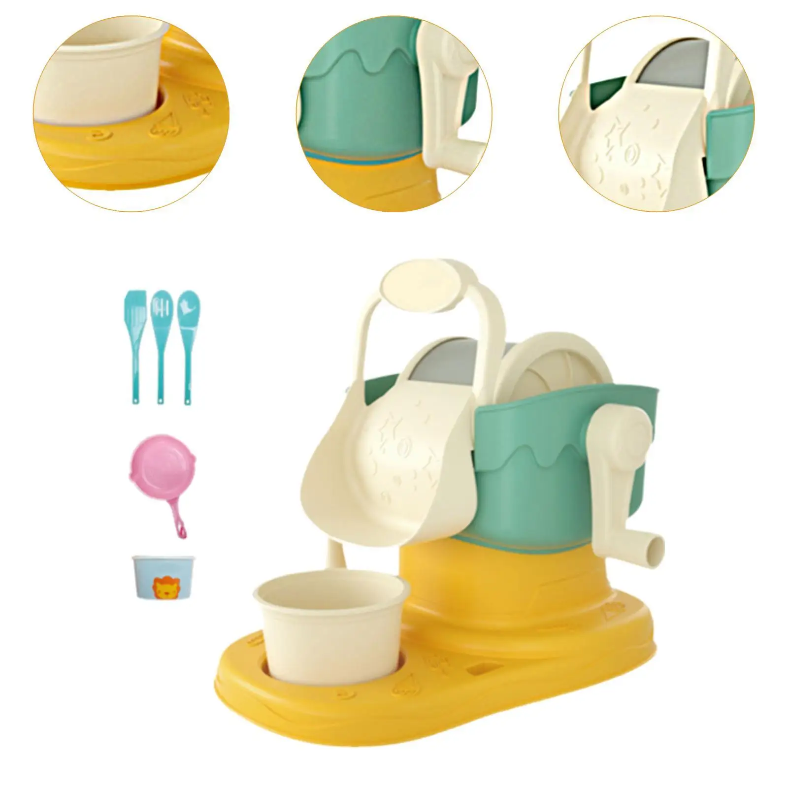 Kids DIY Ice Cream Maker Compact Manual Ice Cream Girls Boys Birthday Gift 5