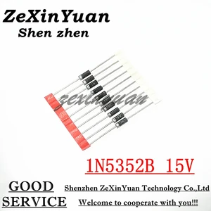 100PCS 1N5352BRLG 1N5352B 1N5352BG 1N5352 5W 15V IN5352B IN5352 DO-17 New and original zener diode High quality