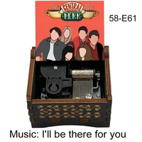Sitcom Friends Wooden Music Box DIY Musical I Will Be There for You Mechanical Friendship Souvenir Christmas Party New Year Gift 2