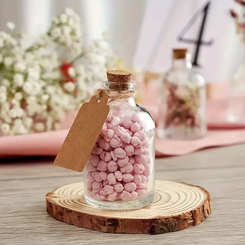 12/24Sets Mini Glass Bottles Wedding Decorations Favours Glass Bottles With Cork Lids Kitchen Decorations Wedding Gift Kitchen