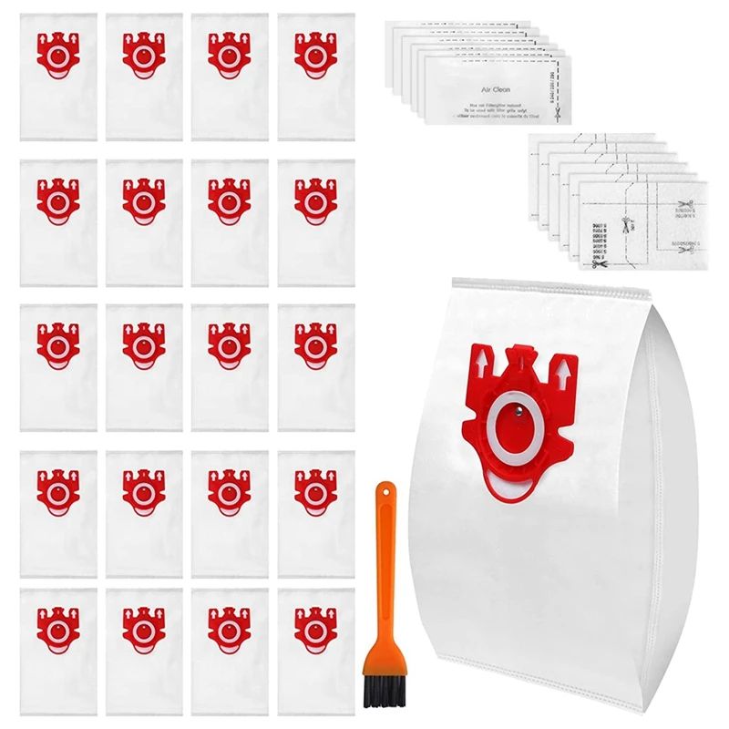 

Пакеты для пылесосов FJM Miele, 3d-замена для Miele,6 фильтров для защиты двигателя и 6 фильтров для очистки воздуха, 20 упаковок