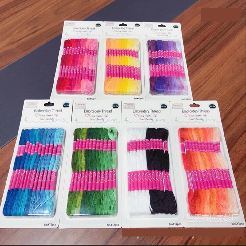 Color Variation Embroidery Variegated Floss Cross Stitch Variegated 6