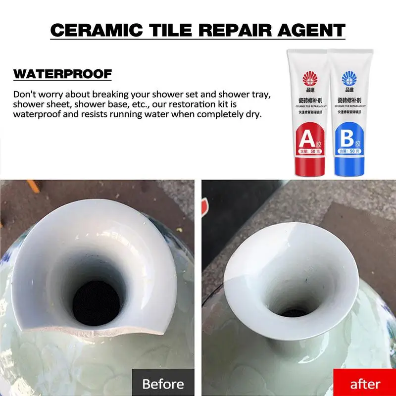 Ceramic Tile Repair Kit Bathtub Repair Kit With Super Adhesion 100g  Porcelain Sink Repair Kit Ceramic Chip Repair Kit Tile - AliExpress