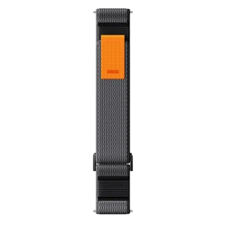 Quick Release Woven Nylon Loop Replacement Strap - 26mm (Black Gray)