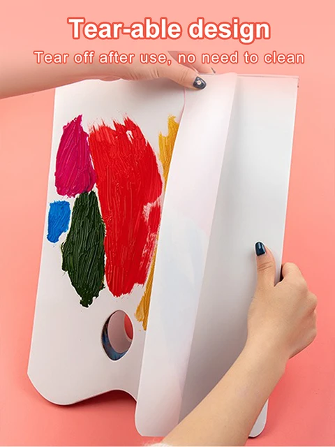 Tear-off Paper Palette Disposable No-Clean Tear-Off Portable Palette  Outdoor Painting Tools Oil Painting Gouache Palette - AliExpress