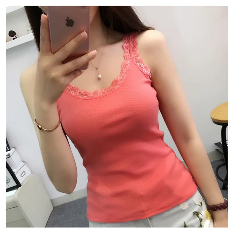 ตัวเลือกสินค้า เสื้อแขนกุดสีดำ ชุดชั้นในลูกไม้ แฟชั่นฤดูร้อน