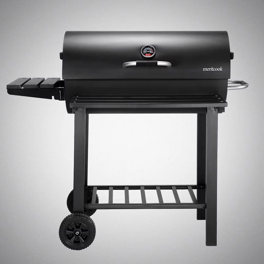 Description Picture 5 of itemPremium SS304 Grid BBQ Grill - Foldable Portable Cart Smoker with Charcoal Tray, for Outdoor Garden Backyard, Heavy-Duty