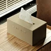 Nordic Italy Style Tissue Box Light Luxury Cream Style Home Paper Box Creative Table Desktop Napkins  Face Towels Storage Box 2
