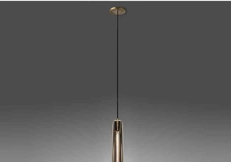 Description Picture 4 of itemPostmodern Tulip Copper Gold Crystal Vertical Chandelier Living Room Dining Room Corridor Bedside Bedroom Home Decor Lamp