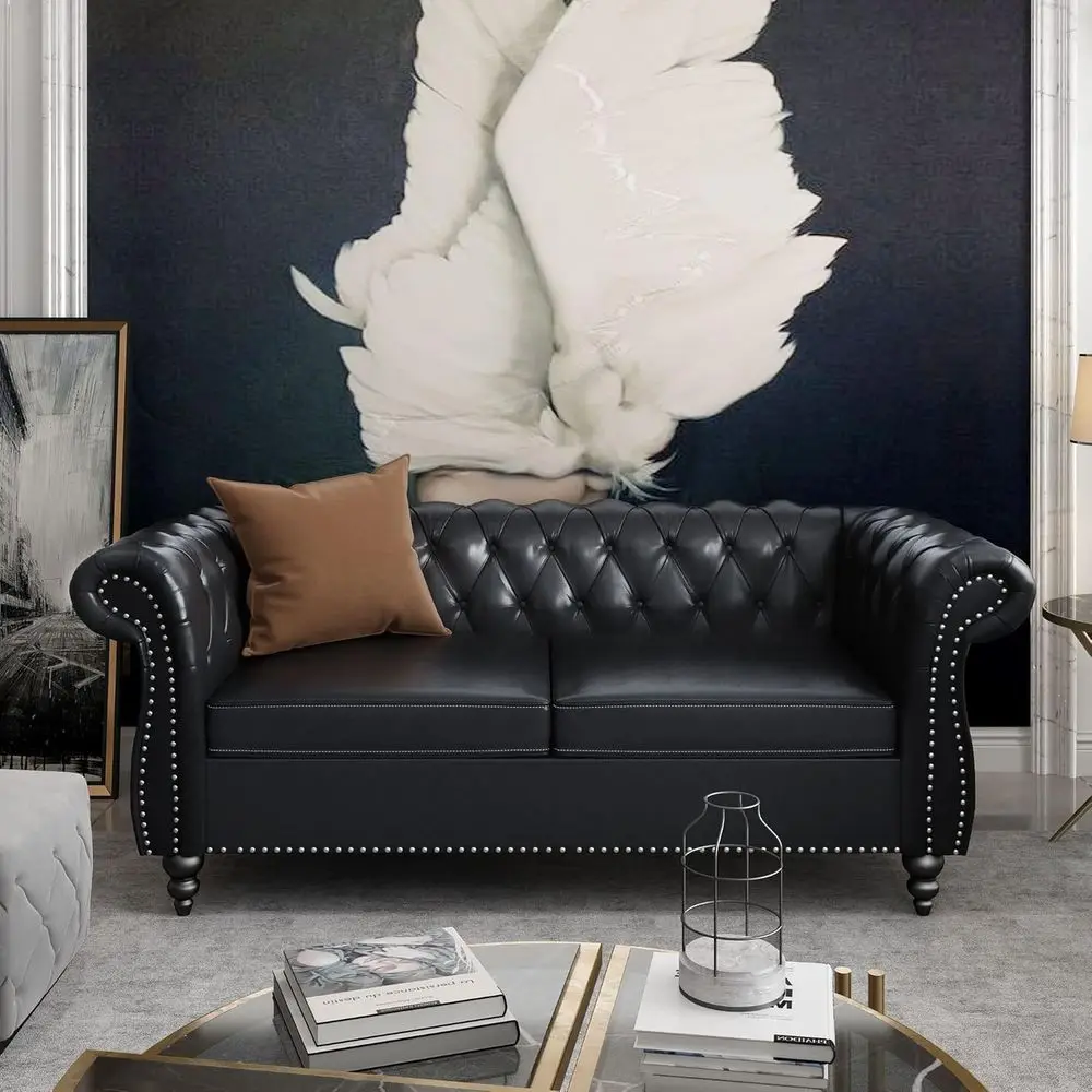 Chesterfield Leather Sofa Set 6
