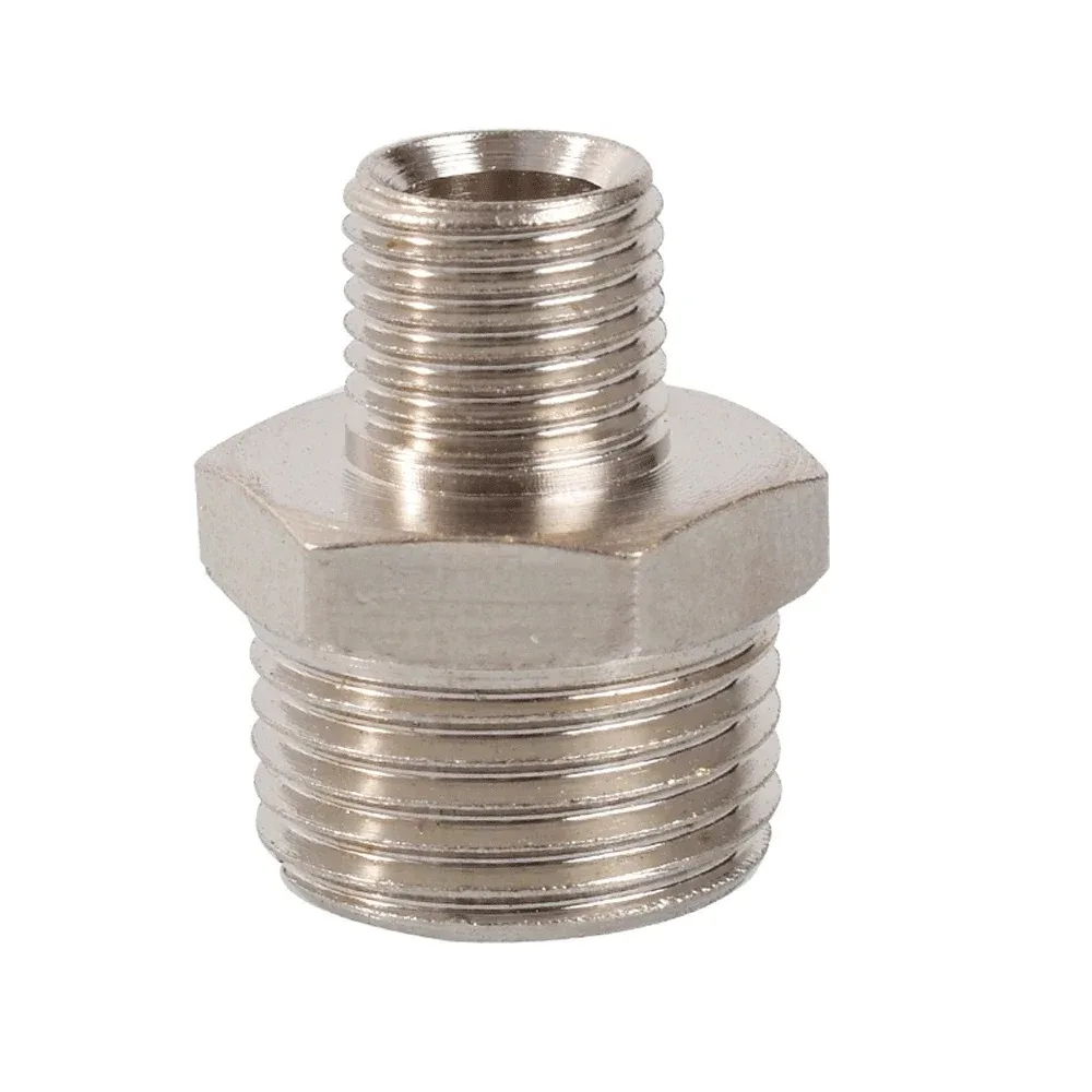 Brass Pipe Fitting M8 M10 M12 M14 M16 M18 M20 Metric x 1/8" 1/4" 3/8" 1/2" BSP Male Nickel Plated