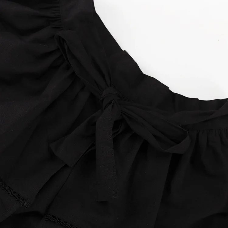 Ruffled Flare Sleeve Shirt Dress For Women With High Waisted Shorts Contrast Color Patchwork Mini Party Dress Autumn New