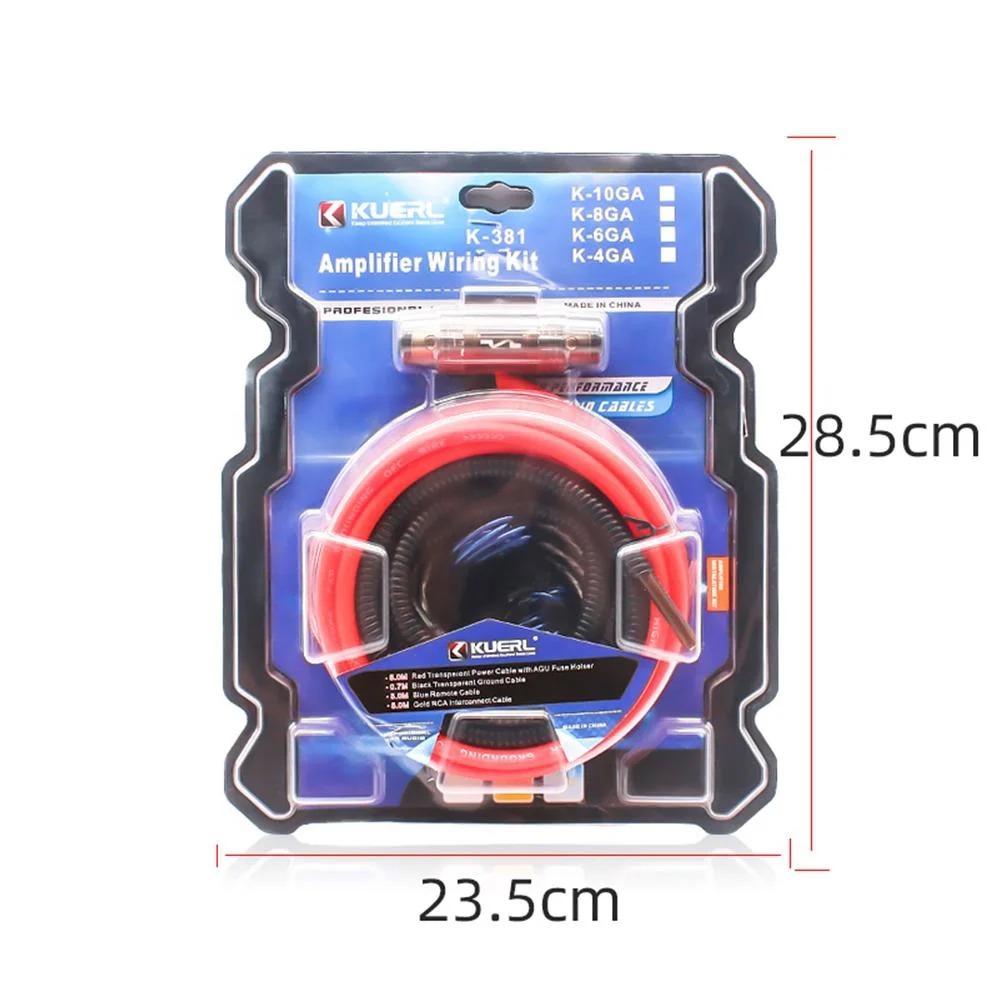 6/10GA Car Audio Amplifier Cable 60AMP Subwoofer Power Copper Clad Aluminum Installation Wiring Kits Vehicle Modification Parts