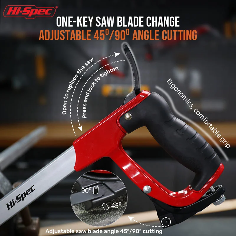Hi-Spec Frame Sawbow Traditional Push-pull Manual Hand Saws DIY Hacksaw For Woodworking Multifunctional Carpenter Hand Tools 4