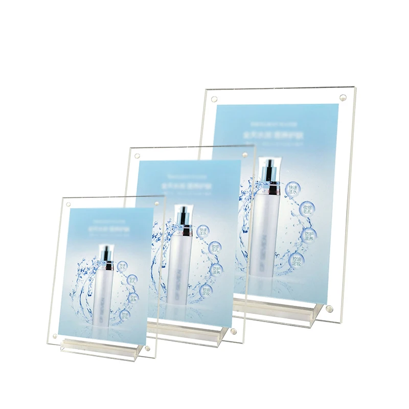 Clear acrylic photo frame table card sign display stand magnetic photocard holder poster display stand frame desktop ornaments photo frame,acrylic display holder,display case