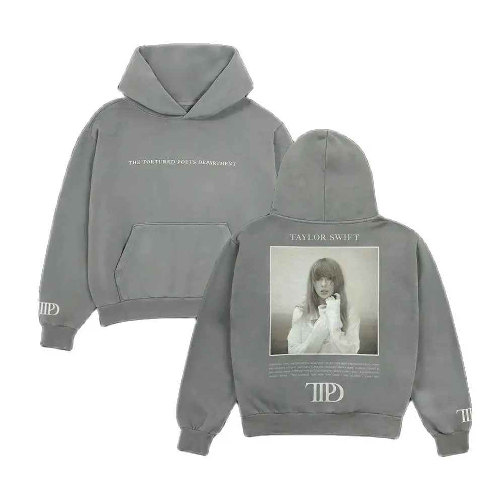 

TS album TTPD hoodies Woman clothing y2k The Tortured Poets Department loose casual Hooded shirt Kpop Sweatshirts Men's clothing