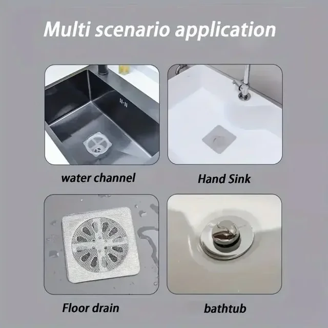 5 pezzi-30 pezzi - Adesivo per scarico a pavimento, schermo filtrante anti intasamento per cucina, adesivo per filtro per capelli da bagno, scarico a pavimento a prova di insetti 3