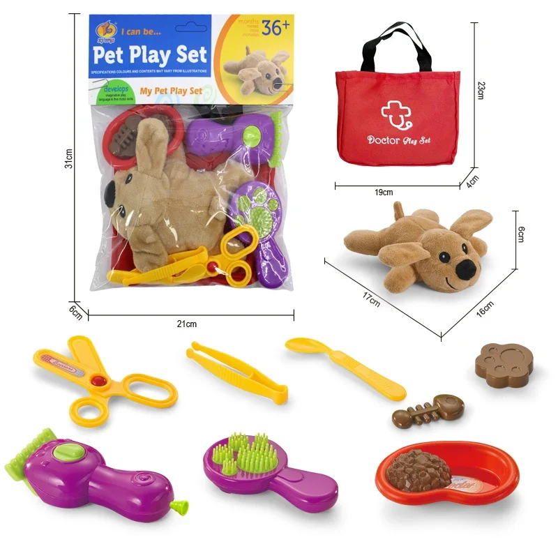 Melissa & Doug Examine and Treat Pet Vet Play Set - Kids Veterinary Play Set, Kids Pet Haircut Play Set, STEAM Toy, Pretend Play 5