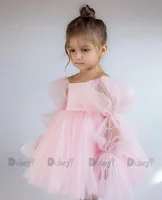 Robe d'anniversaire pour nouveau-né fille, blanche, pour fête de mariage, cérémonie de baptême, vêtements pour enfants de 3 ans 2