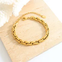 Hip-Hop Fashion Cuban Bracelet Women'S Personalized Thick Chain Stainless Steel Bracelet Fashion Jewelry 1