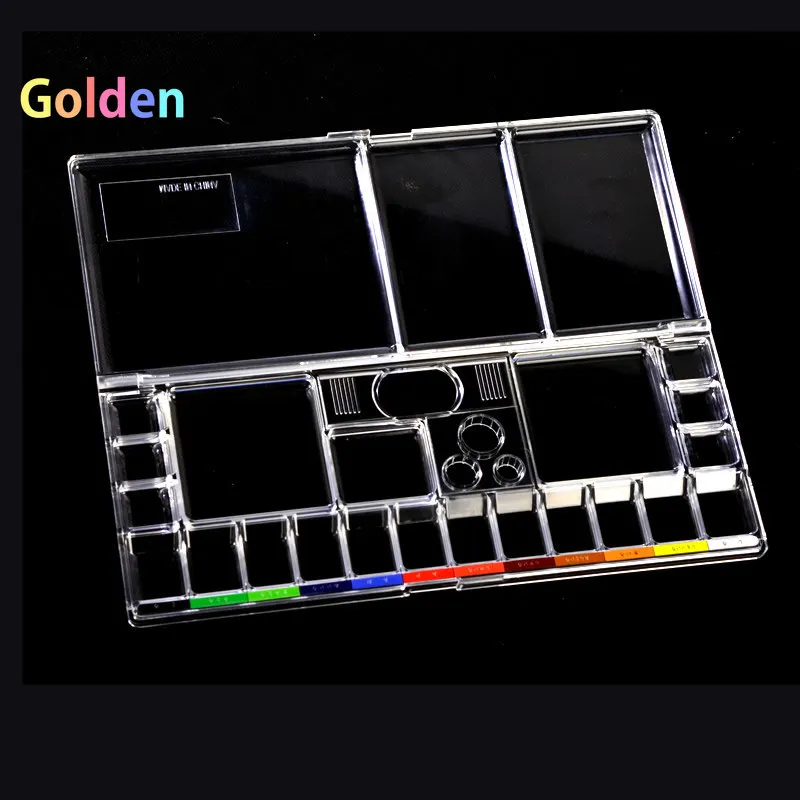 휴대용 수채화 물감 상자(24칸 접이식 팔레트 포함) - 야외화 및 전통 중국화에 적합한 내구성 있는 플라스틱 소재