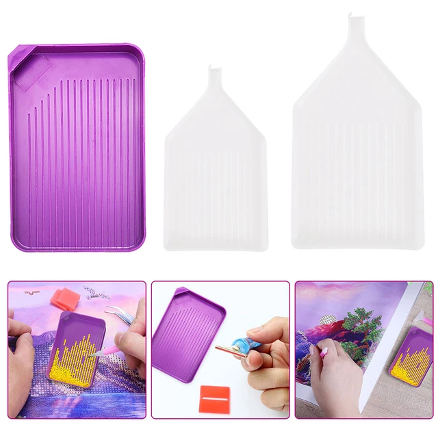 Funnel Diamonds Painting Tray Large Capacity DIY Mosaic Tary Art Crafts 5D  Handmade Plastic Purple Handicrafts Tool Accessories - AliExpress