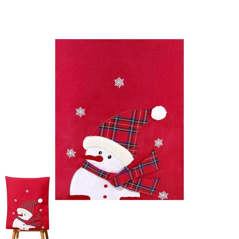 

Christmas Kitchen Chair Covers Christmas Seat Back Covers Washable Decorative Chair Back Slipcover Removable Desk Back Cover