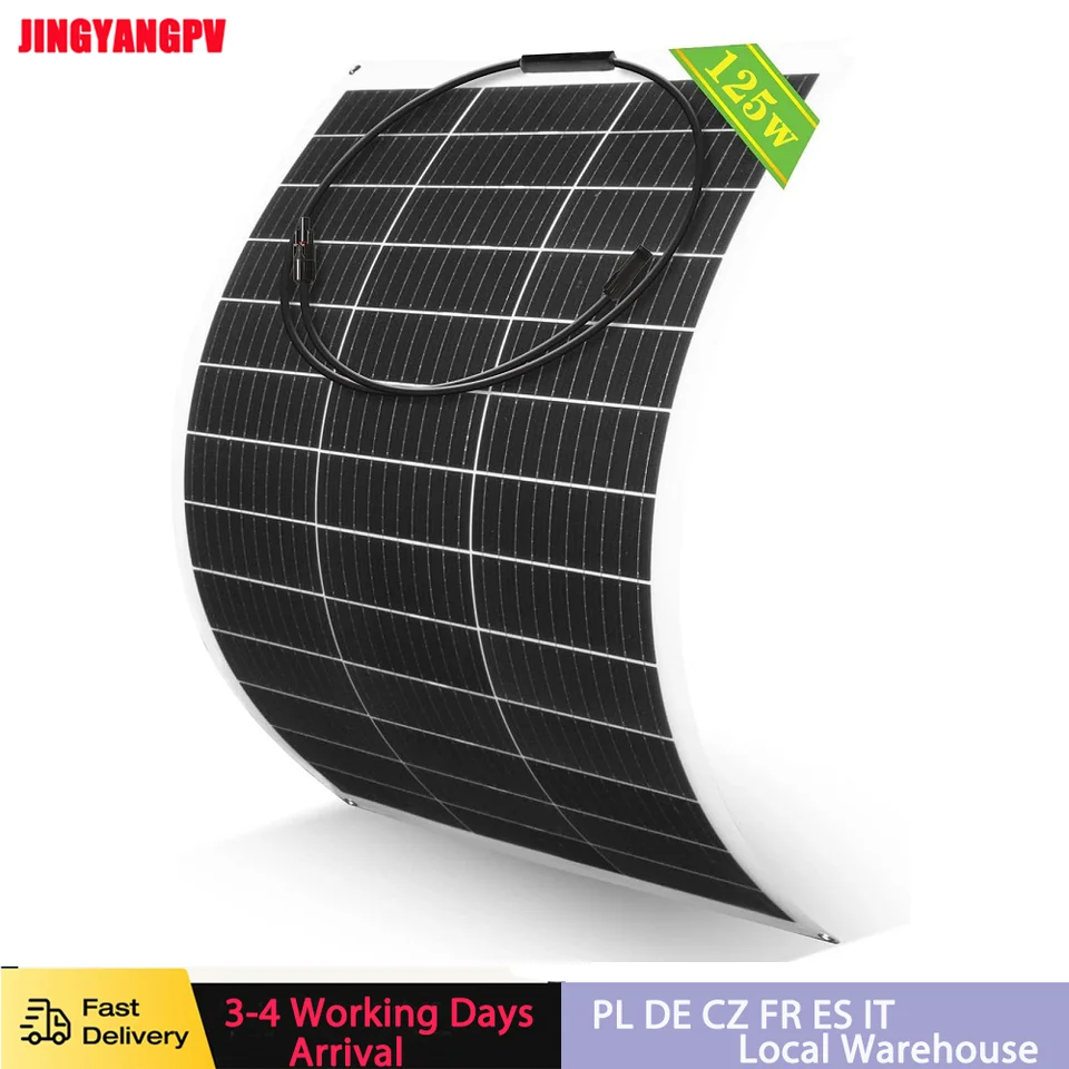 125W Flexible Monocrystalline Solar Panel Kit