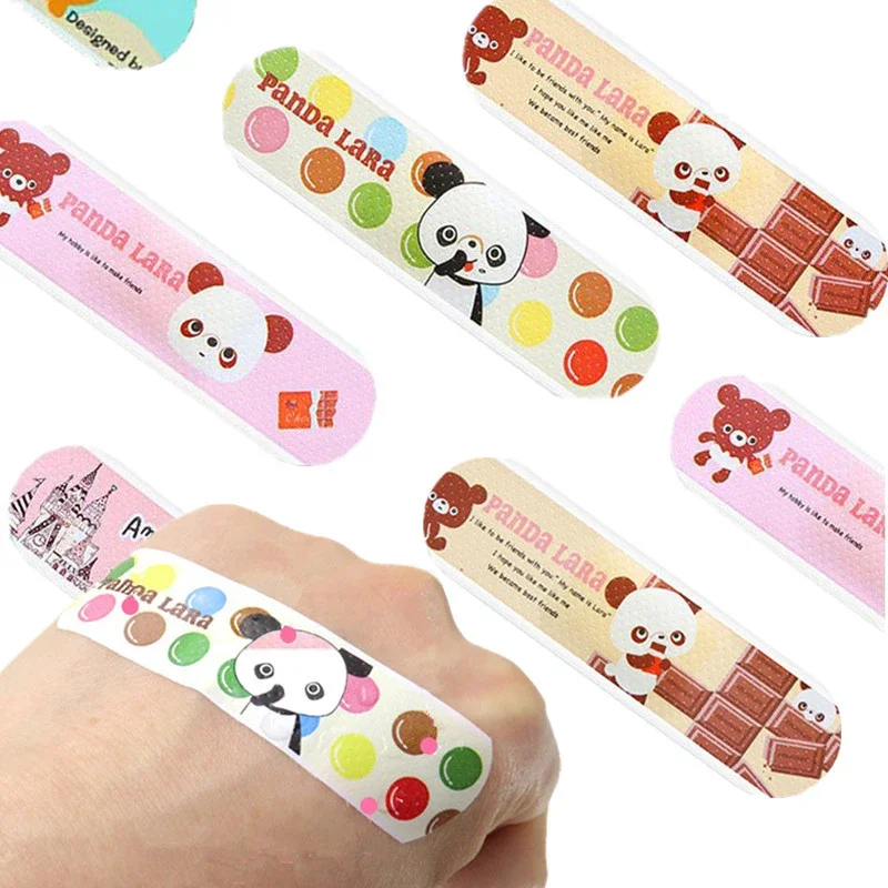 

50pcs/lot Cartoon Band Aid Wound Plaster for Children Kids Skin Dressing Patch Breathable Tape Strips Adhesive Bandages Patches