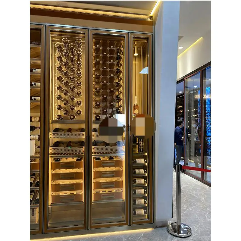 Stainless Steel Thermostatic Wine Customized European Wine Cellar Design Red Wine