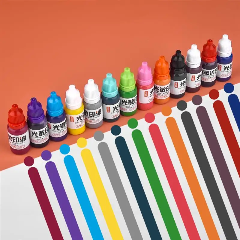 10ml Nachfüll farbe 13 Farben Stempel öl einfärben lichte mpfindliche Siegel prägung Nachfüll farbe für die Büros chule machen Siegel bedarf – Detail 1