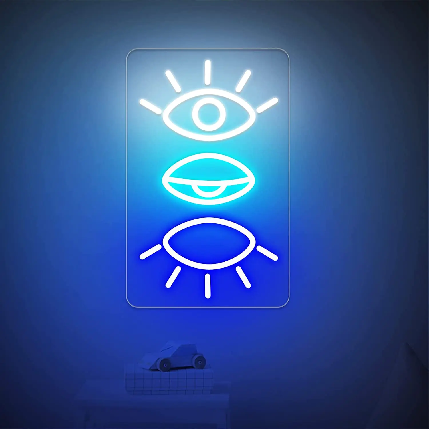 

Evil Eyes Neon Sign USB Powered for Room Decor, LED Neon Light Dimmable Night Light for Girls Bedroom Bar Wall Art Home Decor