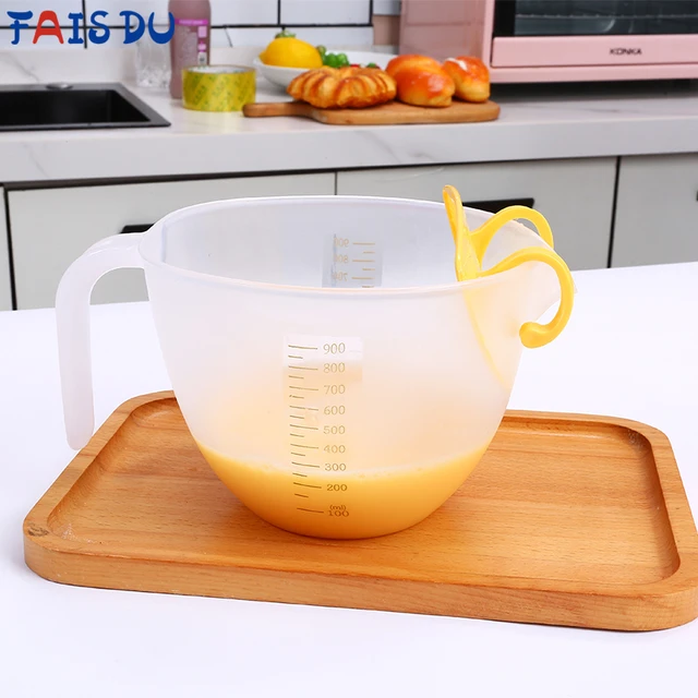 1pc Cubic Shaped Kitchen Measuring Cup With Scale, Household Thickened  Plastic Measuring Cup For Baking