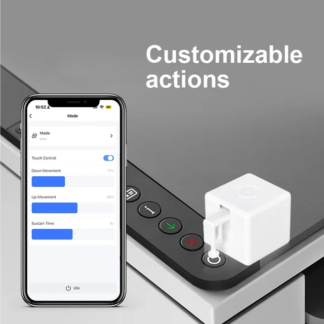 Tuya Zigéquation Finger-bot Plus Smart Touch Button Switch Arms, Bluetooth Finger Robot, Smart Home, Tournesol nous-mêmes avec Alexa Google 2