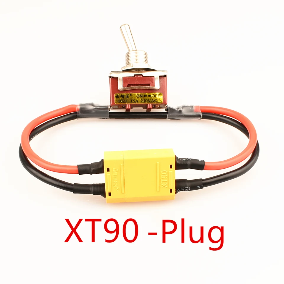 Interruttore ON-OFF Ad Alta Corrente Per Connettori XT30, XT60, XT90, T-Spina - Cavo 12/14 AWG, Ideale Per Modellini RC 1:4