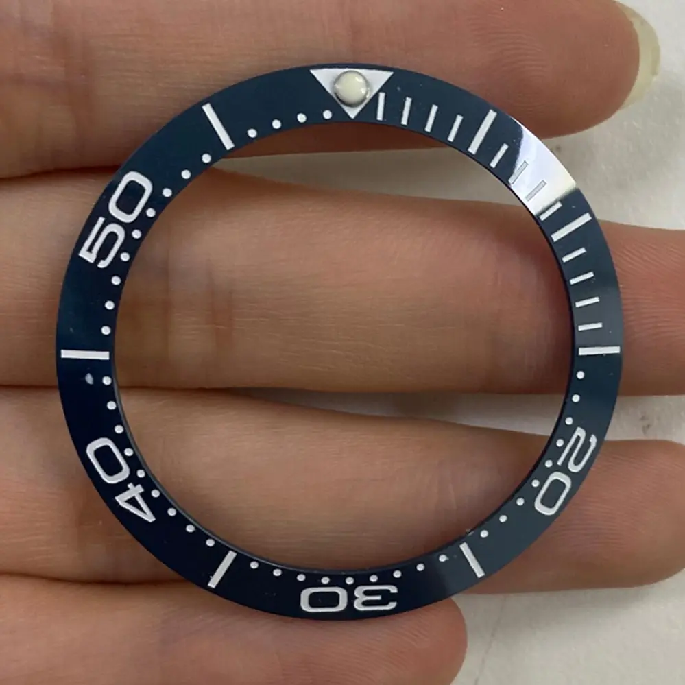 40mm Ceramic Bezel Insert Dark Blue Ring Inner Diameter 31.5mm Watch Ring for Seamaster Replacement Watch Parts Accessories
