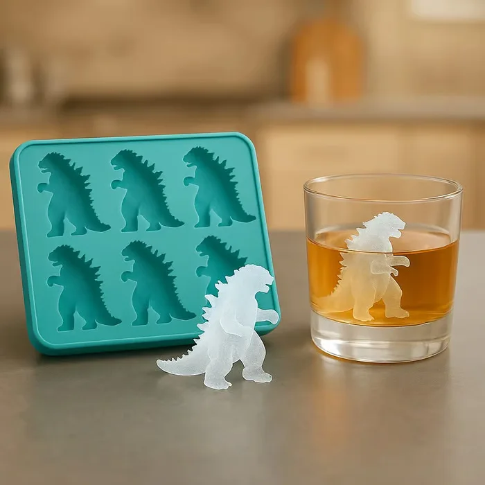 6 Grid Monster Ice Mold Silicone Dragon Cube Tray DIY Whiskey Maker Kitchen Tool