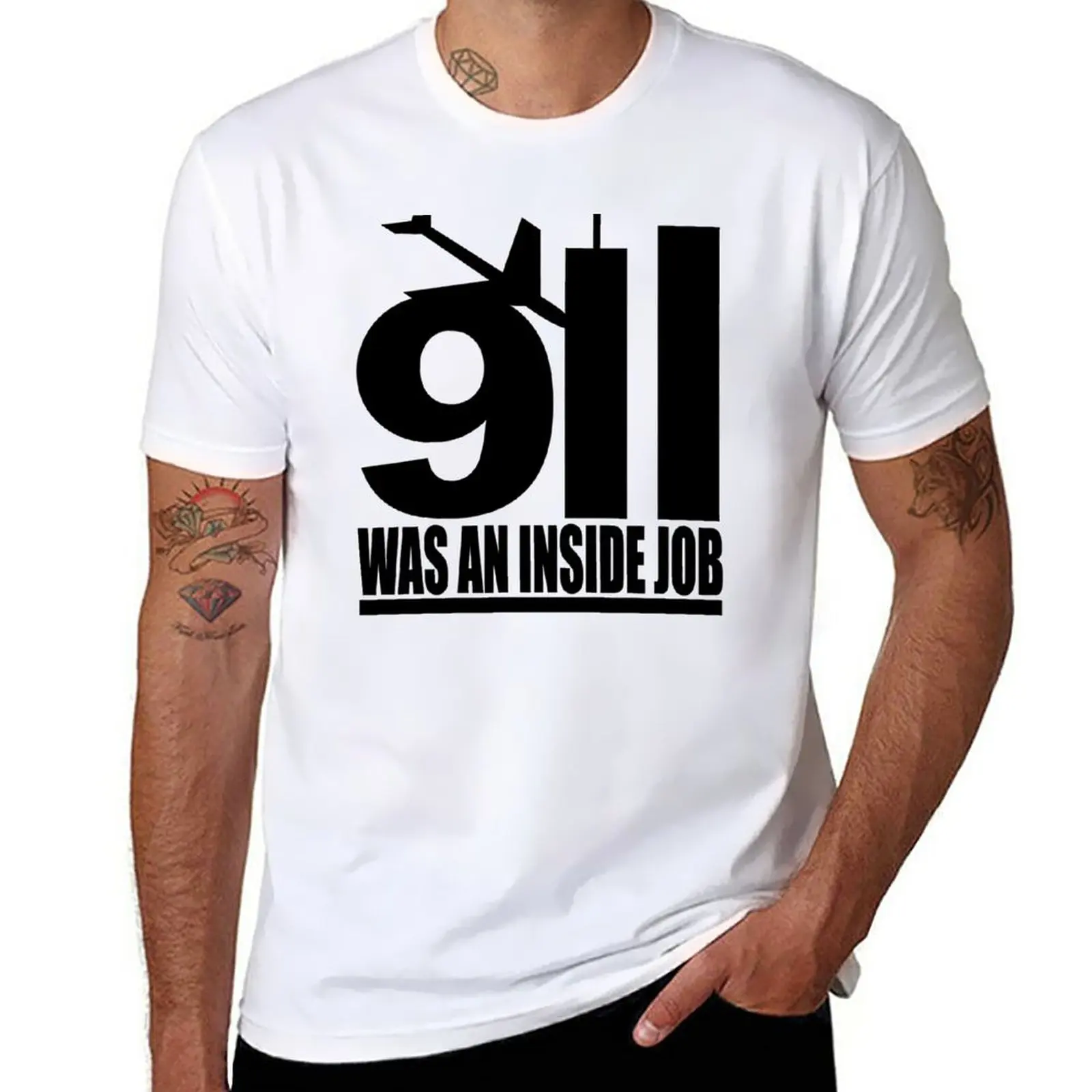 

New 911-was-an-Inside-Job-Black-Style-T-Shirt sports fan t-shirts Blouse mens graphic t-shirts pack