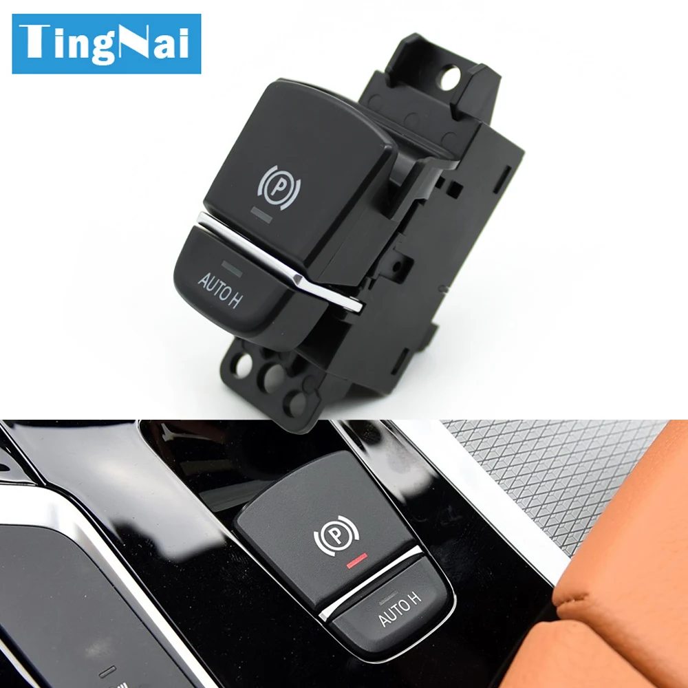 Car Electric Handbrake Parking Switch Button For BMW 5 6GT X3 X4 Series G30 G31 G32 G01 G02 F97 F98 61319109311 push button switch,handbrake switch cover